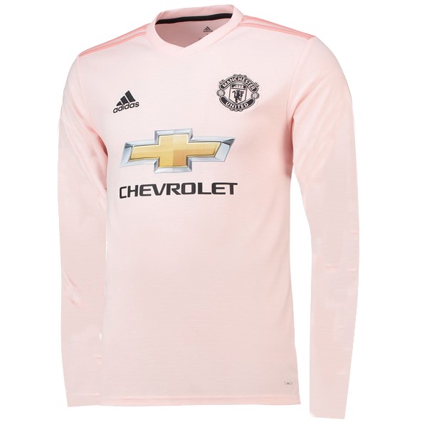 Camiseta Manchester United Replica Segunda Ropa ML 2018/19 Rosa